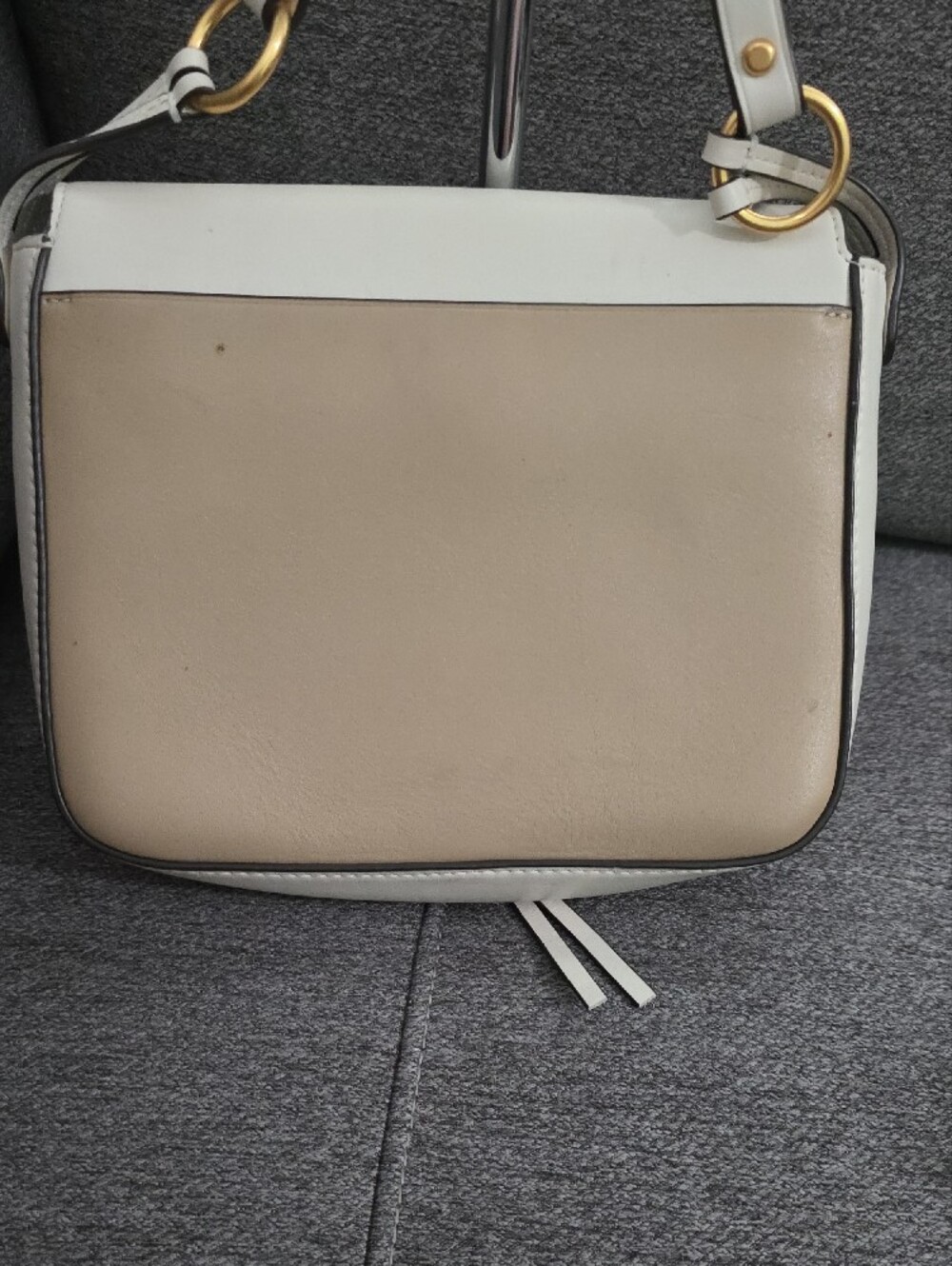 Tory Burch Cream Crossbody with Multicolor Diagonal Stripes - Picture 7 of 16
